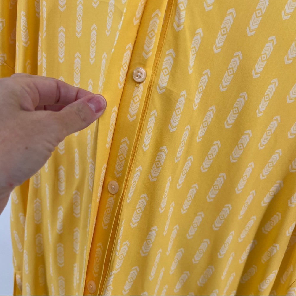 Matilda Jane Yellow Tunic with Flutter Sleeves and Mandarin Collar - Picture 3 of 8